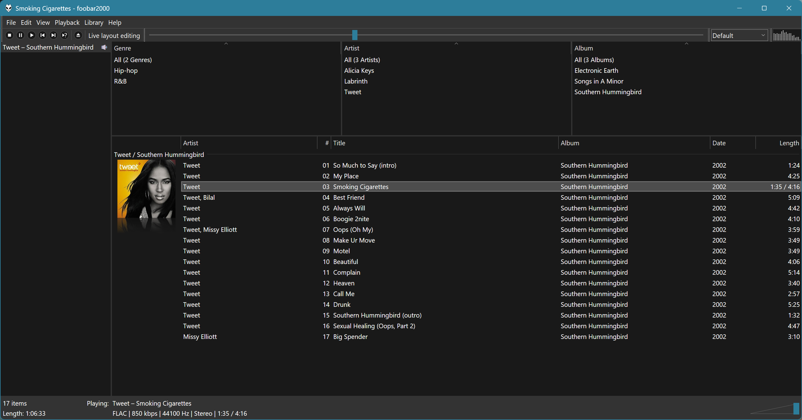 Columns UI in dark mode Columns UI in dark mode